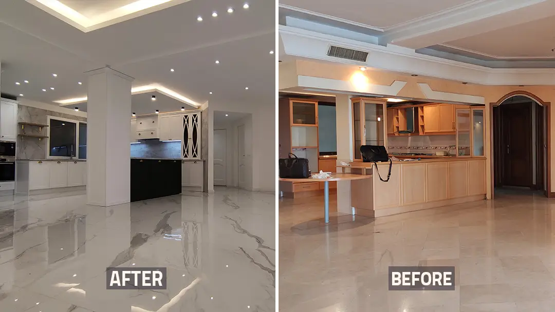 قبل و بعد از بازسازی خانه در شرق تهران