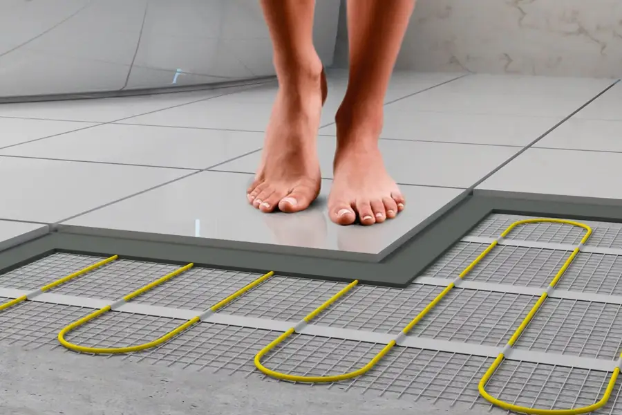 مقایسه سرمایش از کف پارکت و سرامیک