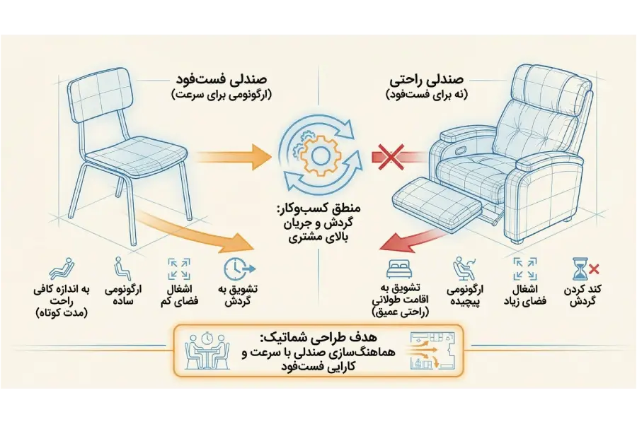 کدام صندلی برای فست فود بهتر است؟