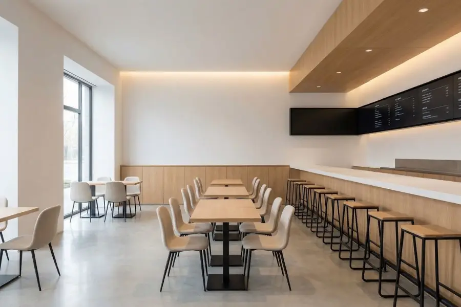 طراحی فست فود با سبک مدرن و مینیمال