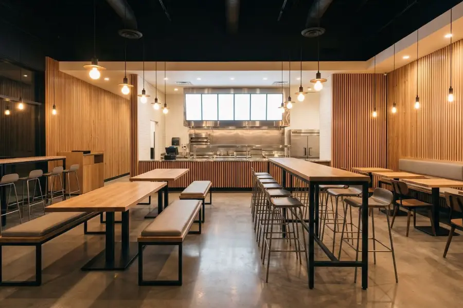 چیدمان سالن فست فود و مسیر حرکت مشتری