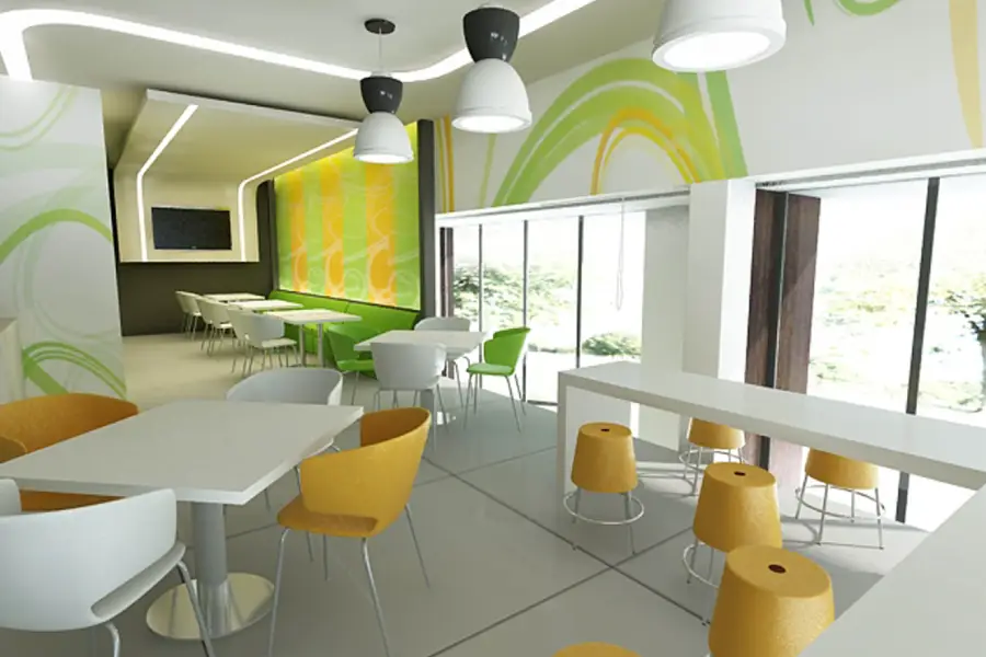 ترفندهای طراحی دکوراسیون فست فود کوچک