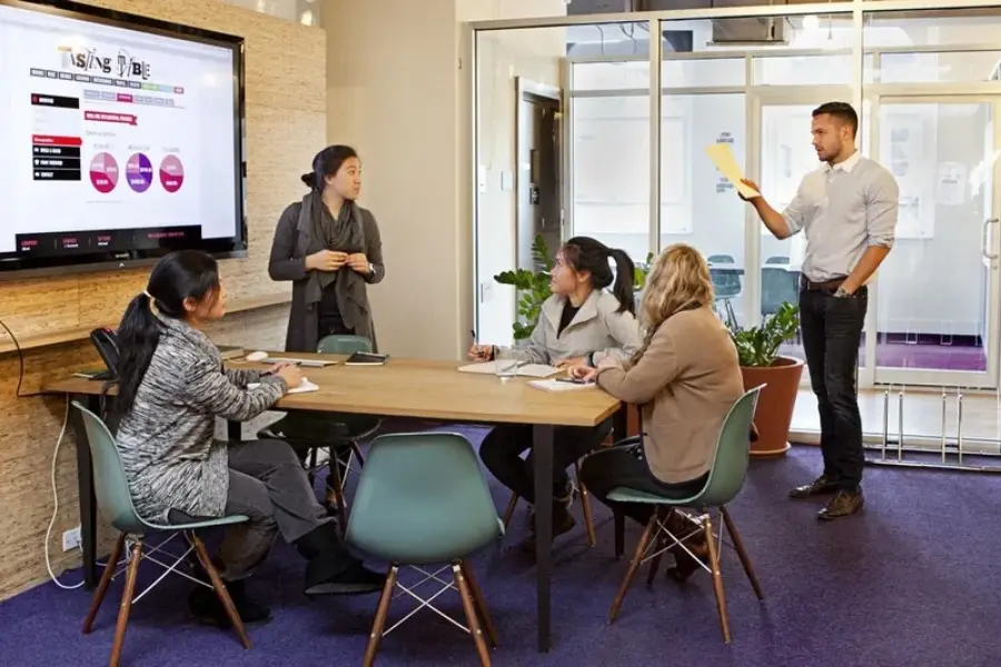 طراحی اتاق جلسات در یک دفتر استارتاپی