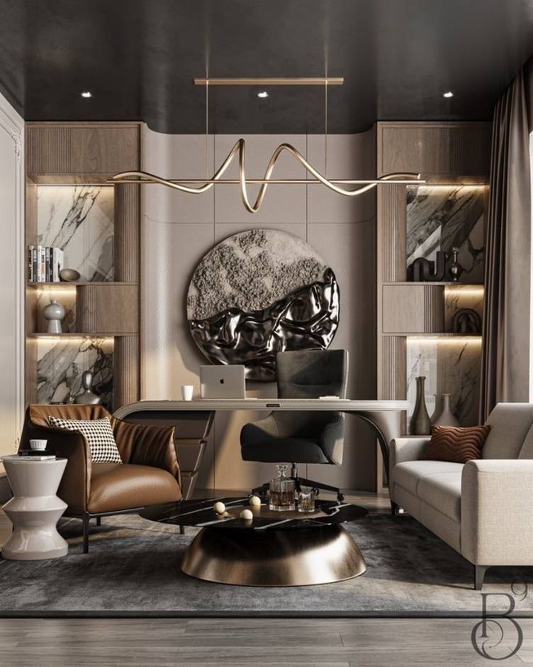 طراحی دفتر وکالت مدرن لاکچری با تمرکز بر تجربه موکل