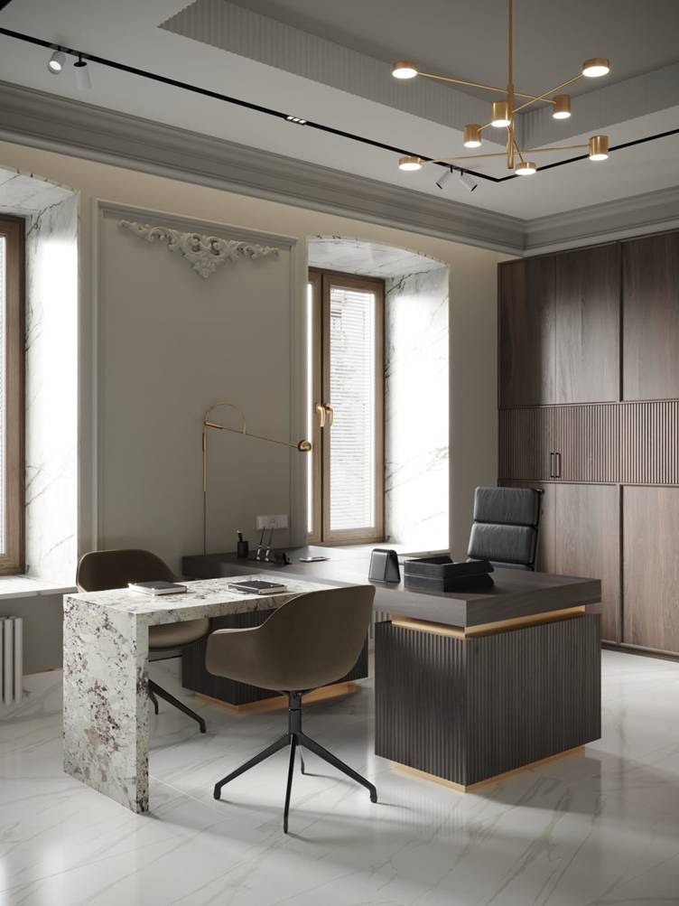 طراحی دفتر وکالت مدرن مینیمال