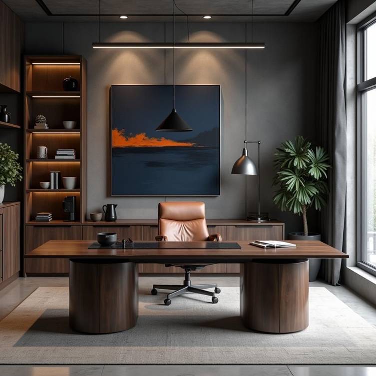 طراحی دفتر وکالت مدرن در فضای اداری