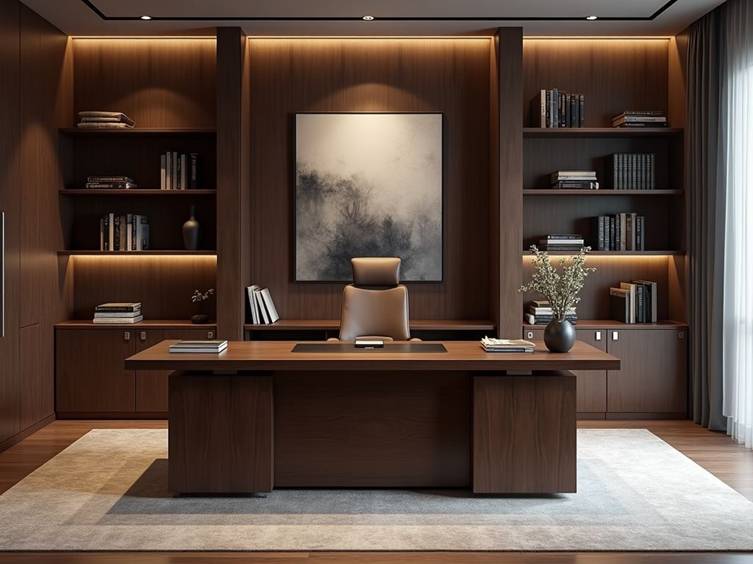 طراحی داخلی دفتر وکالت مدرن برای جذب موکل