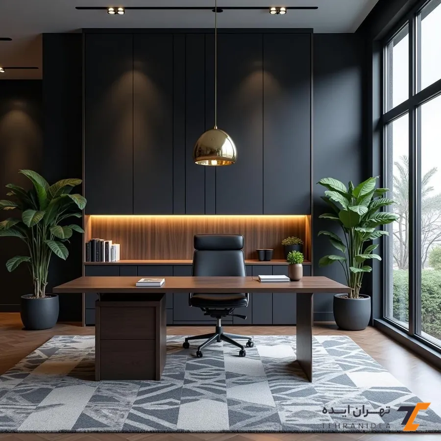 طراحی دفتر وکالت کوچک با نور طبیعی و پلان بهینه
