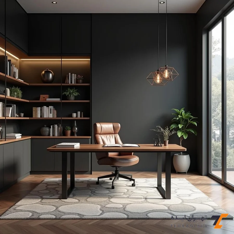 طراحی دفتر وکالت کوچک با فضای چندمنظوره