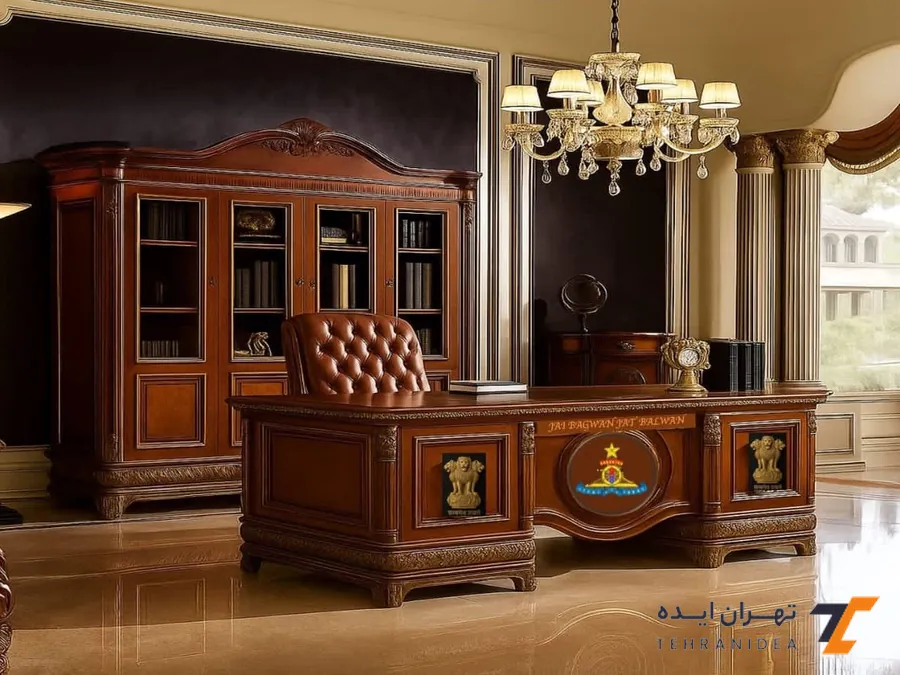 دکوراسیون دفتر وکالت لاکچری با جزئیات تشریفاتی