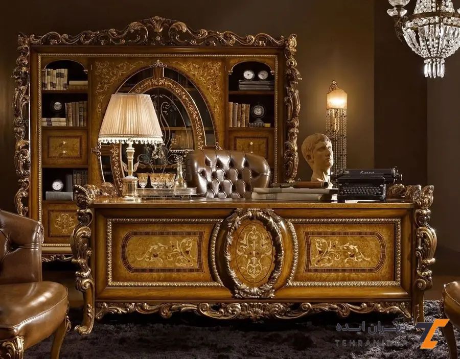 طراحی دفتر وکالت لاکچری VIP با جزئیات هنری